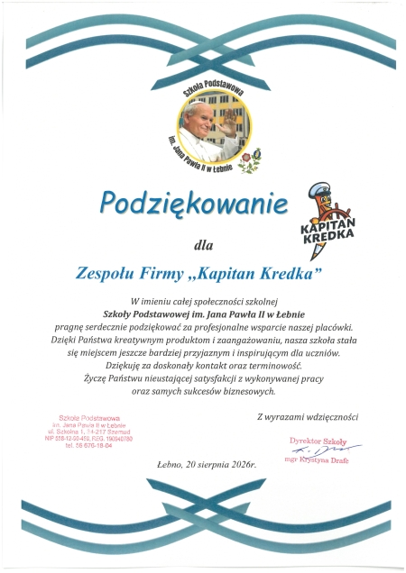 PODZIĘKOWANIE